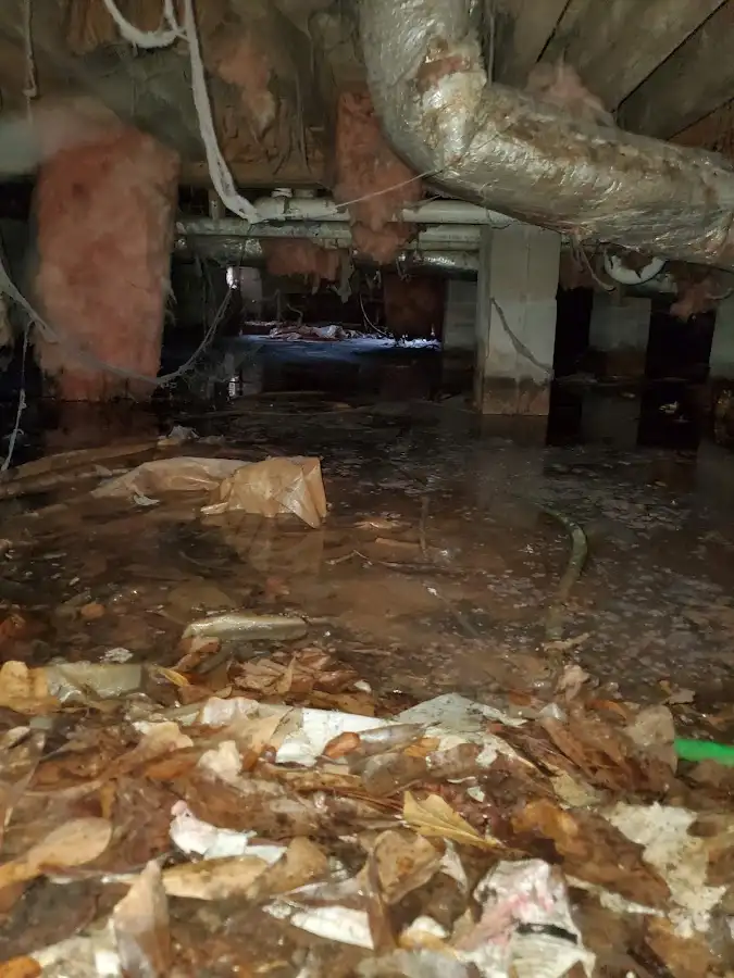 Crawl space flood assessment for Commercial Water Damage Restoration in Reminderville