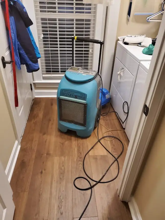 Commercial dehumidifier deployed for Flood Damage Cleanup in Reminderville